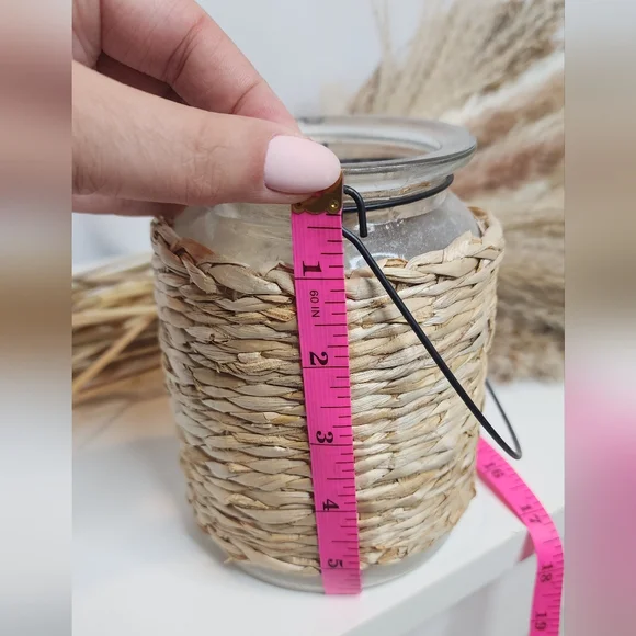 Rustic Pampas Grass Arrangement in Woven/Glass Vase - Picture 5 of 6